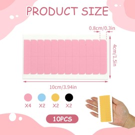 Eddrfy 120Pcs Hair Extension Tapes, Double Sided Wig Tape for Hair Extensions, 10 Sheets Pre-Cut Tape Tabs, Strong Hold & Reusable, DIY Hair Tape Replacement for Human Hair Extensions