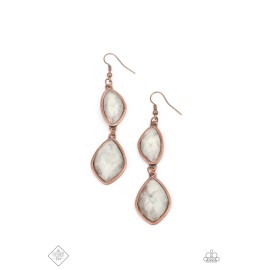 Paparazzi Jewelry Accessories - The Oracle Has Spoken - Copper Earring - Vintage