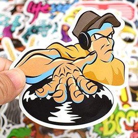 Hip Hop Stickers, 50Pcs Stickers for Adults, Waterproof Vinyl Sticker Decals for Skateboard Car Laptop Guitar Water Bottles