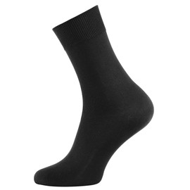 10 Pair Mens BUSINESS Plain Socks, Cotton rich, Original by VCA® plain black