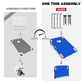 Foldable Cornhole Board Sets Steel Frame Never Disassemble Again! - Outdoor Bean Bag Toss Choose Tailgate or Regulation Size