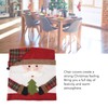 Xmas Dinner Chair Back Covers Easy To Install Soft Anti