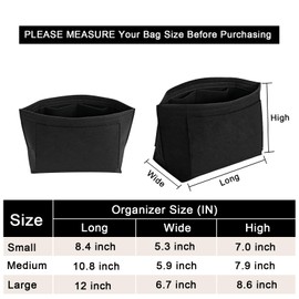 LOUKAYCCI Felt Purse Organizer Insert for Longchamp Le Pliage M Handbag Insert (Medium Beige)