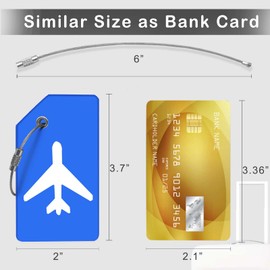 M-sorflly Paquete de 8 etiquetas de equipaje para maletas con tarjeta de identificación de nombre