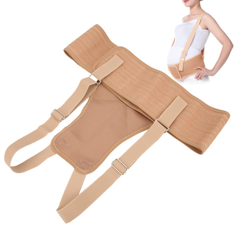 Maternity Belt Pregnancy Support Breathable Adjustment Shoulder Postpartum BeltKhaki
