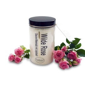 Lashuma Sauna Salt, Wild Rose Sea Salt with Jojoba Oil Body Scrub 400g