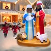 7 Ft Tall 5.7 Ft Long Christmas Inflatables African American