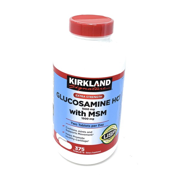 Kirkland Signature Glucosamine with MSM, 375 Tablets (3 Pack)