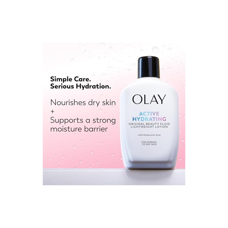 Olay Active Hydrating Beauty Fluid Lotion, 4.0 fl oz (Pack