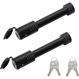 Trailer Hitch Lock, Hitch Lock with 5/8'' Dia Pin Fits 2" Receiver Tubes, for Class III IV 2 Inch Receiver, for Trailer Car Boat, KD 2 Pack