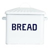Creative Co-Op Chic Farmhouse Enameled Bread Box with Lid, "Bread"