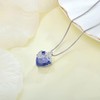 Aprila Women Heart Necklace 925 Sterling Silver Butterfly Pendant with