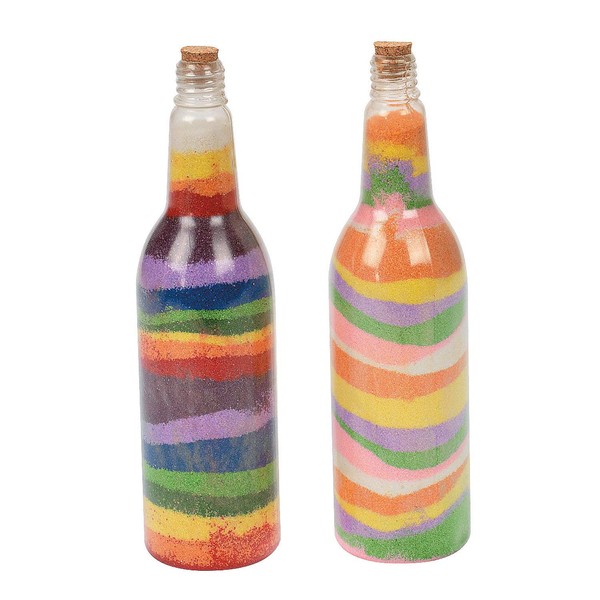 Fun Express Sandart Plastic Bottles- Set of 12 Bottles and
