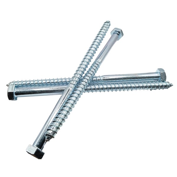 HAFD Heavy-Duty Sleeper Screws 12 x 200mm (8in) Zinc-Plated Pack