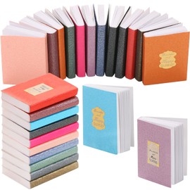 CCOZN 24 Pieces Miniature Dollhouse Books - 1:12 Scale Mini Dollhouse Miniatures Books Accessories Tiny Books for Dollhouse BookShelfs Dollhouse Furniture Pretend Play Supplies