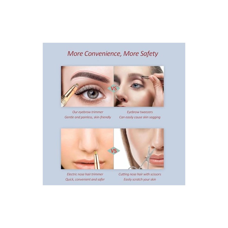 4 en 1 Depiladora Facial Mujer, Recortadora EléCtrica de Cejas