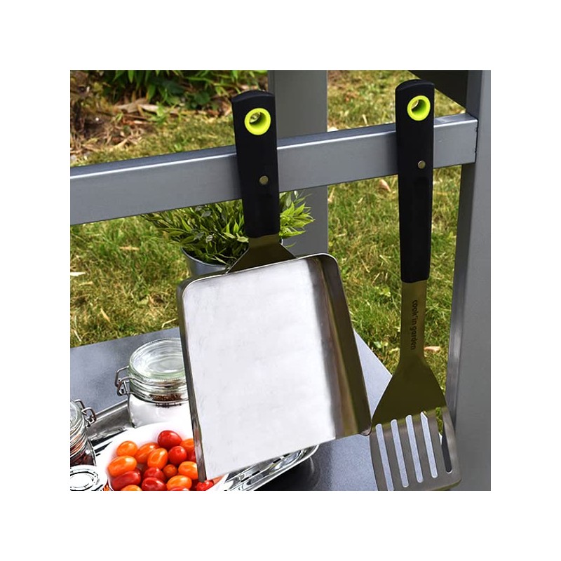 Cook'in garden Black Stainless Steel Magnetic Pot Spatula AC177