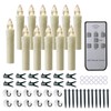 MIXALY 12 PCS Flameless Window Candles - Ivory Battery Operated