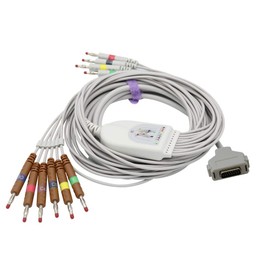 Compatible Fukuda Denshi ECG/EKG Cable 10 Leads Wires IEC Banana 4.0mm European Standard Connector SK1203B