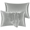 Moonlight Bedding Satin Silver Pillow Cases 2 Pack - Pillowcase