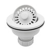 TGEOND White Kitchen Sink Drain Assembly, 3-1/2 inch Polymer Kitchen