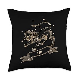 Leo Zodiac Sign Constellation Gift Horoscope Men Women Throw Pillow