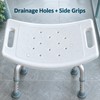 6-Height Adjustable Shower Chair Stool with Non-Slip Feet and 300