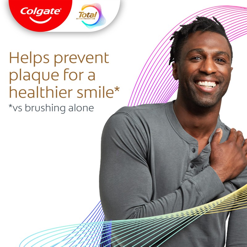 Colgate Total Alcohol Free Mouthwash, Peppermint for Bad Breath, Helps