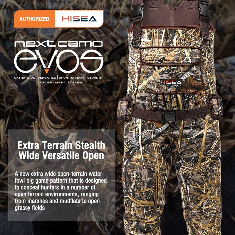 HISEA Hunting Waders for Men with 600G Insulated Boots, 4.5mm