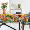Table Cloth Sunflowers, Rectangle Tablecloth Blue Sky Floral Butterfly 60x84"