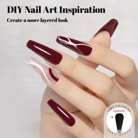 YTD Likomey Gel Nail Polish,15ml Caramel Deep Brown UV Nails Gel,Fall Winter Salon Home DIY Nail Art Manicure and Pedicure Gel Varnish,CS472
