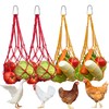 Hühner Gemüse Obst Hängende Feeder, 4Pcs wiederverwendbare Hühner Gemüse String