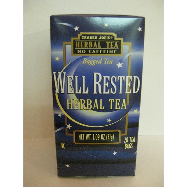 3 Pack Trader Joe's Well Rested Herbal Tea No Caffeine