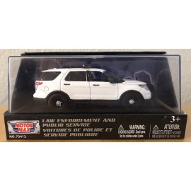 MOTORMAX 2015 Die-Cast 1:43 White Ford Explorer Unmarked Police Car