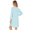 WiWi Viscose from Bamboo Nightgowns for Women 3/4 Sleeves Sleep