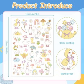 8 Sheets One Silly Goose Decor 200+ Silly Goose Temporary Tattoos Silly Goose Stickers Duck Geese Animals Theme Party Theme Temporary Tattoos Party Favors Supplies Prizes Rewards