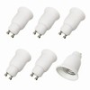 DZYDZR 6pcs Bulb Holder GU10 to E27 Adapter Converter -
