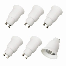 DZYDZR 6pcs Bulb Holder GU10 to E27 Adapter Converter - GU10 to E26 LED Bulb Base Socket