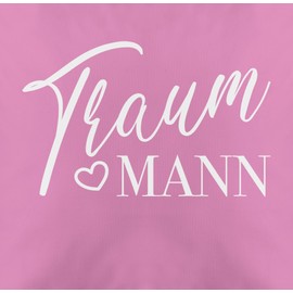 Cushion 50 x 50 cm – Valentine's Day Partner Ideas – Dream Man – Wunschmann Ideal Man Wishing Partner Lover Gift Idea Man Men Him Friend – 50 x 50 cm – Pink – Valentine's Day Gifts Men's Cushion