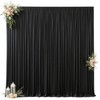Black Backdrop Curtains 10 ft X 10 ft Wrinkle Free