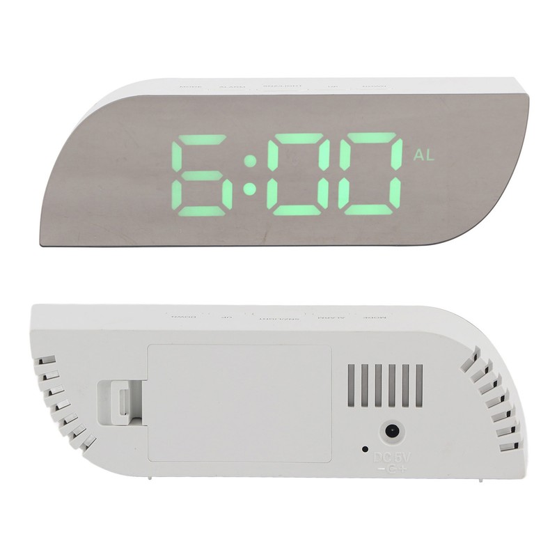 LED Digital Clock 12/24 Hour Conversion Adjustable Brightness Bedside Alarm