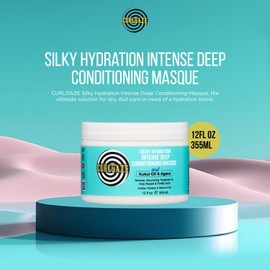 Curldaze Silky Hydration Intense Deep Conditioning Masque, Silky Hydration Detangling Curly Hair Products, Hydration Treatment for Curly Hair