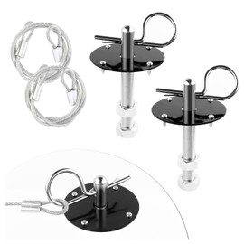 Hood Pins Kit for Car - Stainless Steel Hood Pin Lock Clip with Racing Lanyard for Fixing Car Hood Cover & Reduce Shaking - Universal Car Mods Exterior Accessories Fits Most Car Truck SUV(Black)