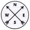 Symbol Sky Direction Compass Patch Iron On Sew On Patch