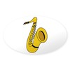 CafePress Saxophone Sticker Oval Car Bumper Sticker(10-Pack)