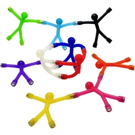 DAVBNM 10 Pcs Mini Man Magnetic Toys, Fridge Magnets Toy, Colorful Flexible Rubber Magnets, Sensory Toys, for Gifts, Fidget Travel Toy for Refrigerator, Door, Office, Classroom Decor