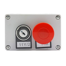 Nxtop Key Lock on/Off Switch Red Mushroom Push Button Station