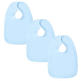 Baby Bibs, Premium Cotton Dribble Bibs, British Made for Baby Boys & Baby Girls, Newborn Bibs, 0-6 Months, 3 Pack, Blue