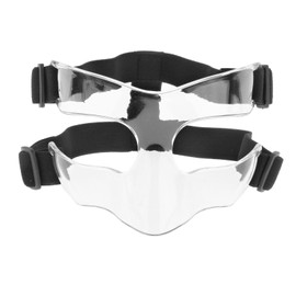 PEWETE Sports Face Mask Nose and Face Protection Face Guard Sports Face Shield Basketball Mask Nose Protector Clear Basketball Mask Elastic Strap Shatterproof Nose Brace Comfortable Adjustable Sports