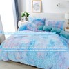 RYNGHIPY Super Soft Fuzzy Faux Fur Duvet Cover Set, Blue